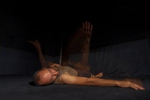 a person doing a handstand